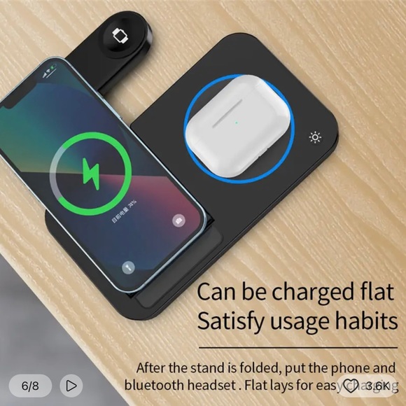 3 IN 1 WIRELESS CHARGER STAND: wireless charging station - Picture 5 of 5